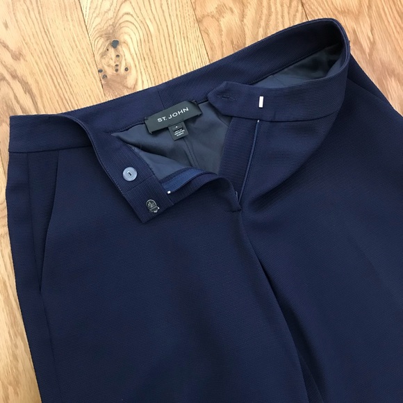 St. John Pants - NWOT ST. JOHN NAVY WIDER LEG DRESS PANTS